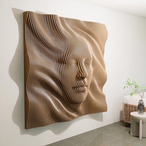 Parametric wall art Face Wall Decor - CNC Laser Cut Files (Digital Download)