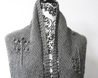 Dragonfly Scarf Knitting pattern, bias knit wrap, shawl, scarf