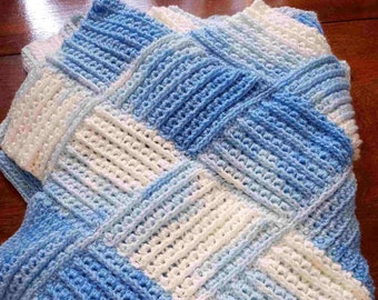 Damian's Entrelac Blanket, crochet, join as you go
