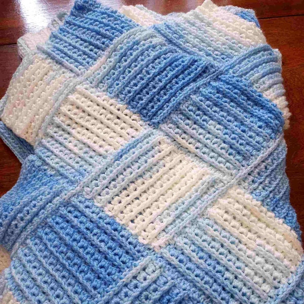 Damian's Entrelac Blanket, crochet, join as you go