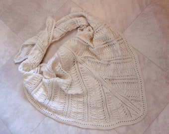 Tryphinia's Shawl, knitting pattern, triangle wrap, 1863 shawl pattern