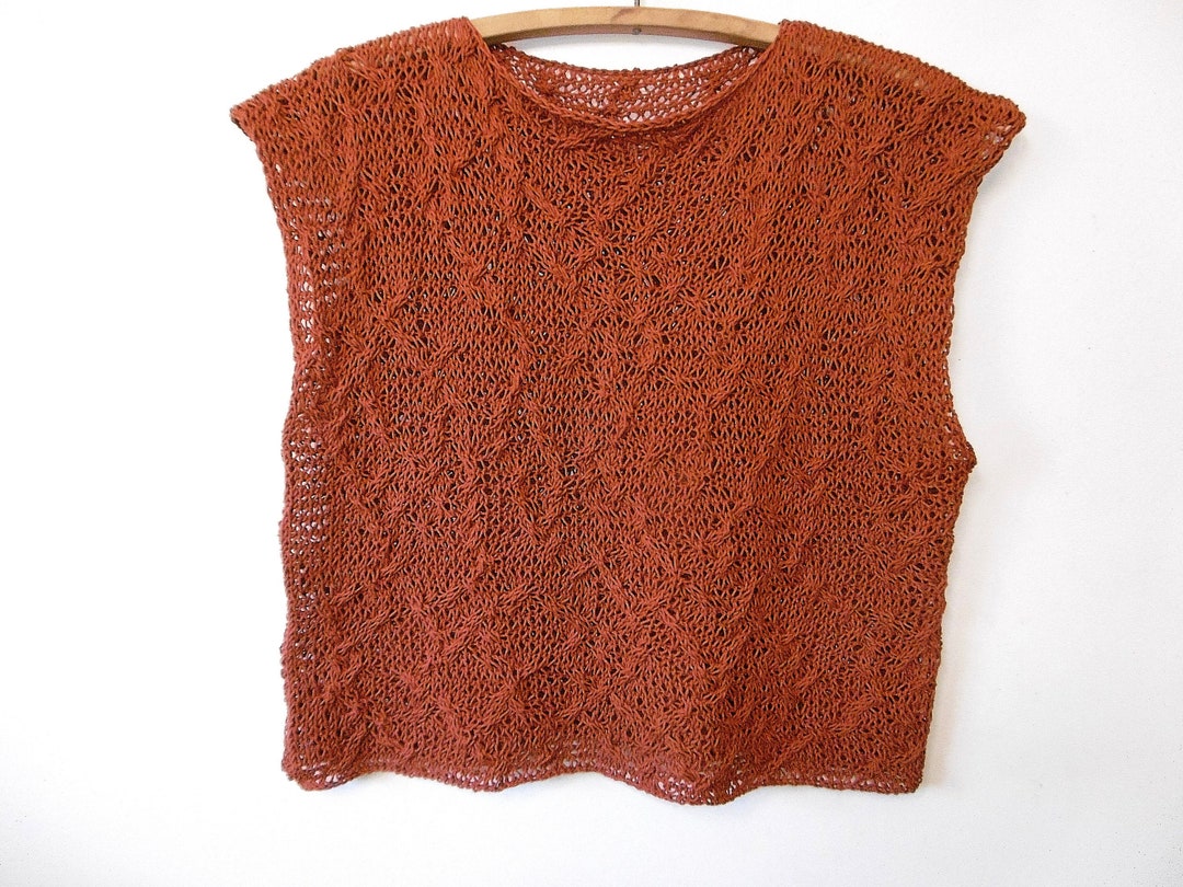 Random Cables Knit Top Pattern, Boxy Tee (PDF Pattern) - Etsy