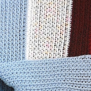 Log Cabin Stashbuster blanket crochet pattern, reversible, beginner crochet pattern, adjustable sizes image 4