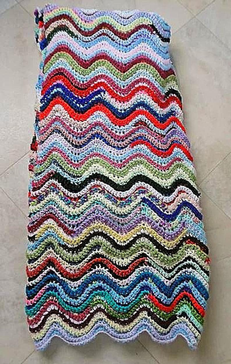 Crochet Pattern, Feather and Fan Ripple Blanket, Throw, Afghan