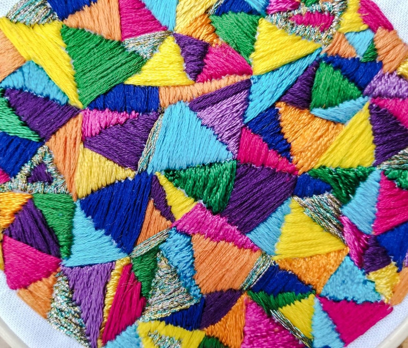 Geometric embroidery embroidery art abstract contemporary  etsy Geometric embroidery embroidery art abstract contemporary  etsy