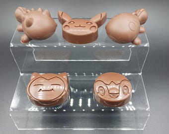 Chunky Pocket Monster Chocolate Gift Set: Pikachu, Snorlax, Piplup & Clodsire!