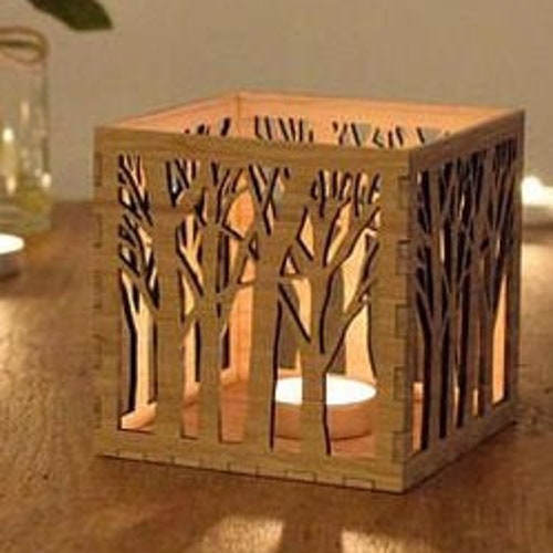 Decorative Candle Holder Laser Cut Files Cnc Router Files Etsy