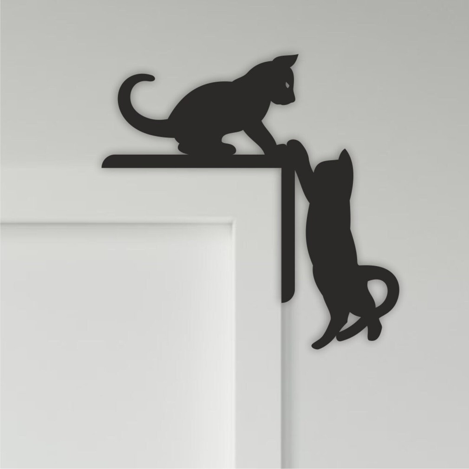 Cats Door Frame Decor Laser Cut Files Cnc Router Plans SVG DXF Etsy