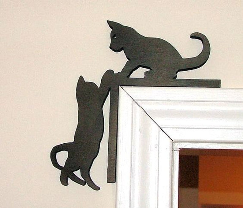 Cats door frame decor Laser cut files Cnc router plans SVG DXF Etsy
