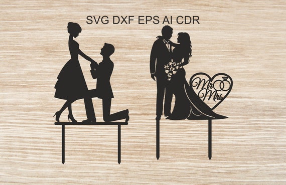 Free Free 336 Couple Wedding Cake Topper Svg SVG PNG EPS DXF File