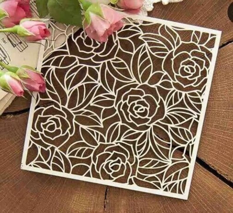 Flowers Laser cut files SVG DXF CDR plans Instant download Etsy