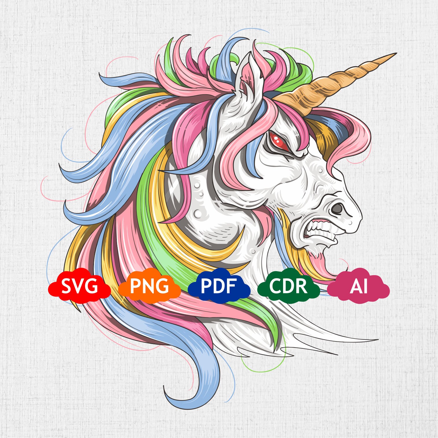 Angry Unicorn Svg Files Unicorn Svg Unicorn Vector Vector - Etsy Ireland
