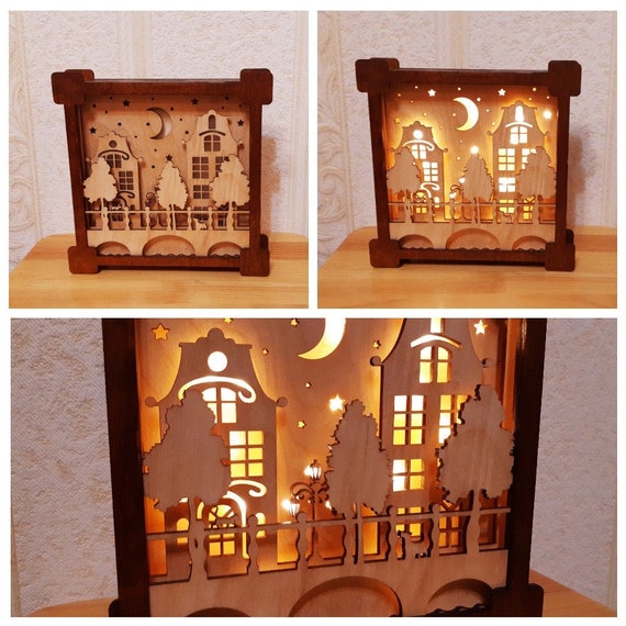 Download 3d Lamp Night Light Laser Cut Files Dxf Files Svg Files Dxf Etsy