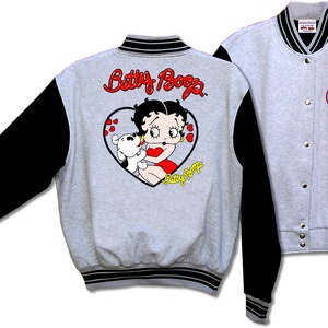 Brand New Embroidered Betty Boop With Pudgy Woven Baseball Jacket Limited Edition Size Xxlarge Etsy