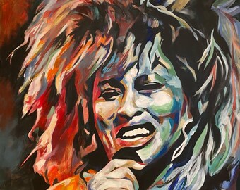 Original acrylic TINA TURNER - SOLD