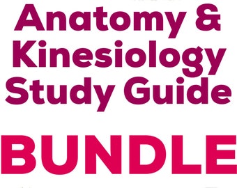 BUNDLE: Anatomy & Kinesiology - 8 Study Guides