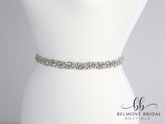 Bridal Belt Wedding Dress Belt Wedding Dress Belt Silver Thin
