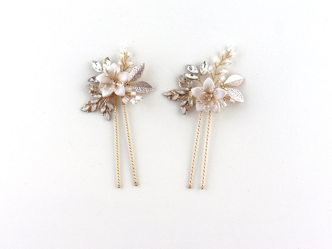 Lot De 6 épingles à Cheveux Pailletées Argent, Papillons Ailes Mobiles, Mariage