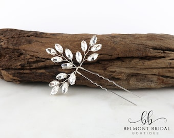 Crystal Hair Pin | Silver Wedding Hair Piece | Bridal Hair Pins | Silver Headpiece | Bridesmaid Gift | Hair Accessories | KAIKOURA