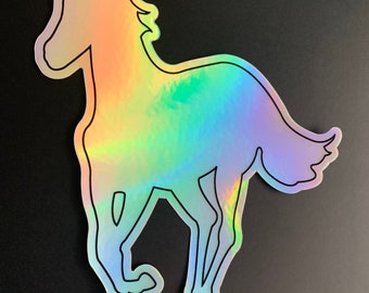 Deftones  sticker white pony holographic