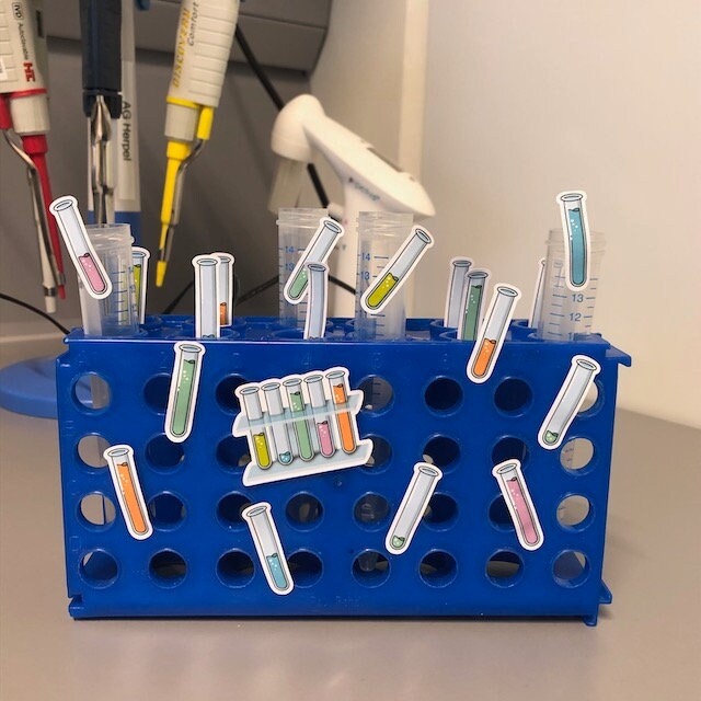 Sticker Sheet TEST TUBES | Lab Equipment | Biology Self Made Hand Drawn ...