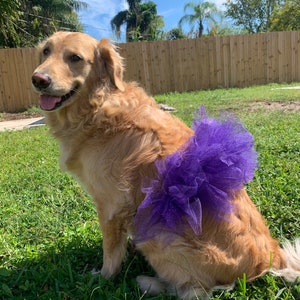Fur Baby Pet Birthday Mermaid Purple Dog Tutu: Cute Dog Clothes Fluffy Princess Dog Skirt Pet Gift Dog Halloween Costume