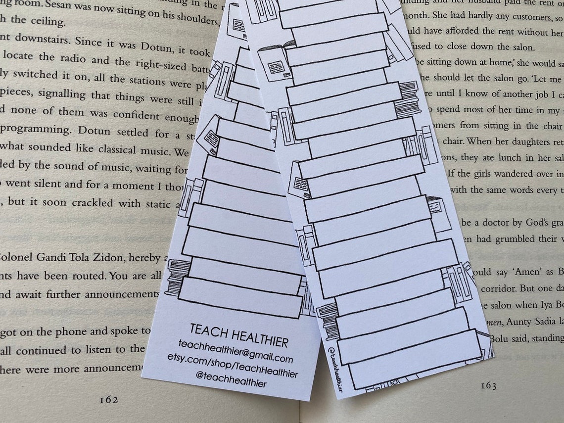 Bookmark Reading Tracker Book Tracker Reading Tracker Etsy