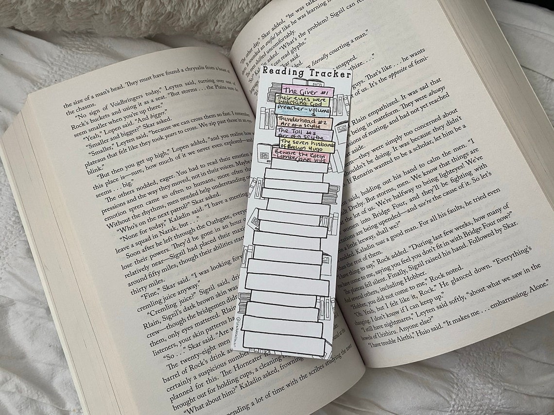Bookmark Reading Tracker Book Tracker Reading Tracker Etsy