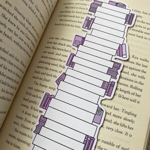 Reading Tracker, Book Pile Bookmark, Die Cut Bookmark, Book Tracker, Book Stack, Reading Tracker Bookmark, Book Illustration, Book Gift