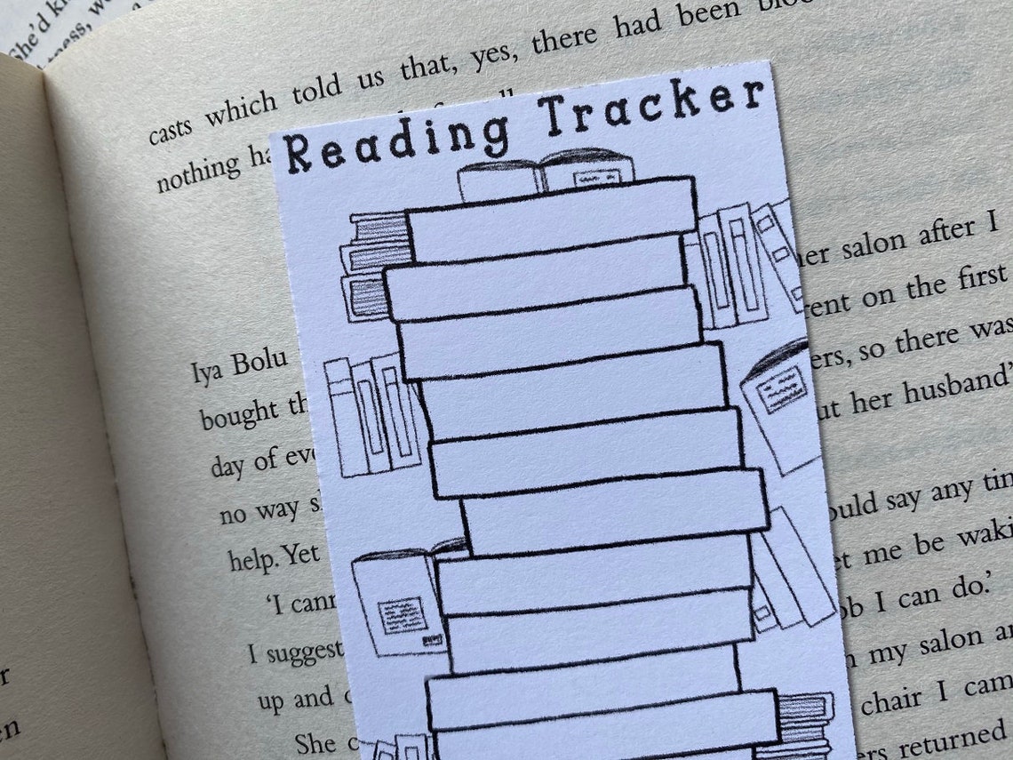 Bookmark Reading tracker Book tracker Reading tracker Etsy