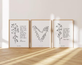 Jane Eyre-print, Charlotte Brontë-print, citaat van Mr. Rochester, citaat van Jane Eyre, romantische print, boekcadeau, liefdesprint, Jane Eyre-cadeau