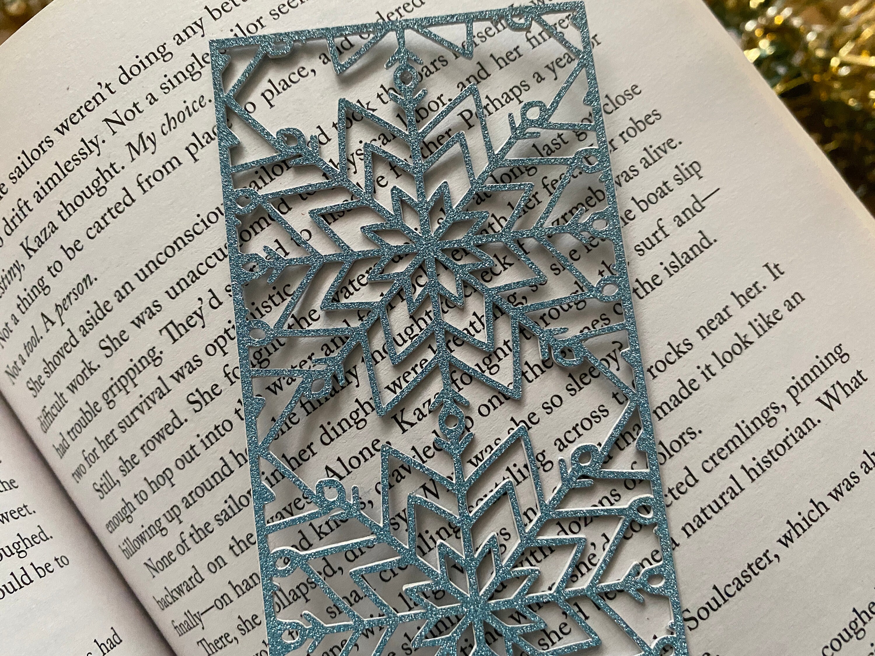 Snowflake bookmark winter bookmark snow bookmark ice Etsy
