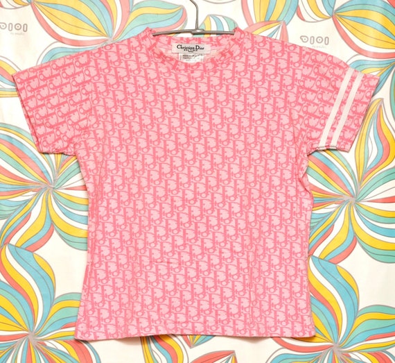 Rare! Vintage Christian Dior Pink Monogram T-shirt