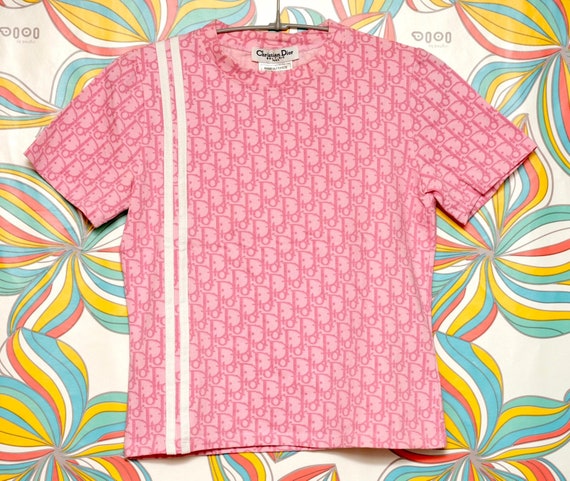 Rare! Vintage Christian Dior Pink Monogram T-shirt