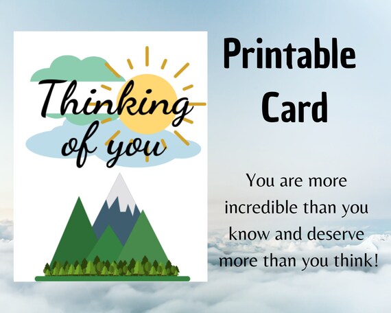 Positive message printable card-2 versions | Etsy