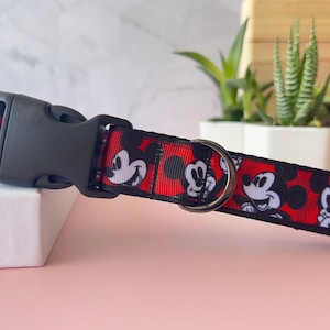 Mickey Mouse Dog Collar, Disney Dog Collar, Disney Trip Dog Collar, Character Dog Collar, Washable Dog Collar, Adjustable Pet Collar