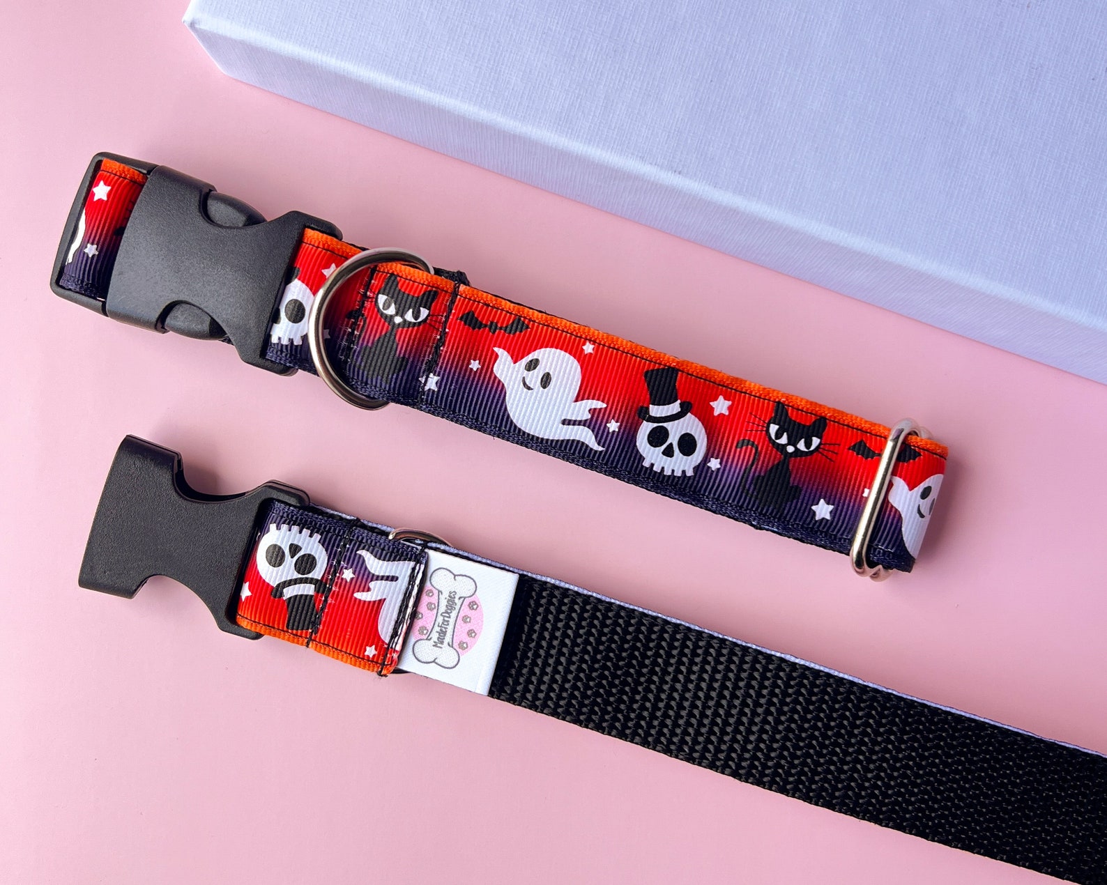 Halloween Dog Collar Funny Dog Collar Halloween Spooky Dog Etsy