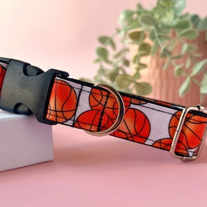 Basketball Dog Collar, Sport Pet Collar, Boy Dog Collar, Nylon Dog Collar, Summer Dog Collar, Puppy Collar, Adjustable collar