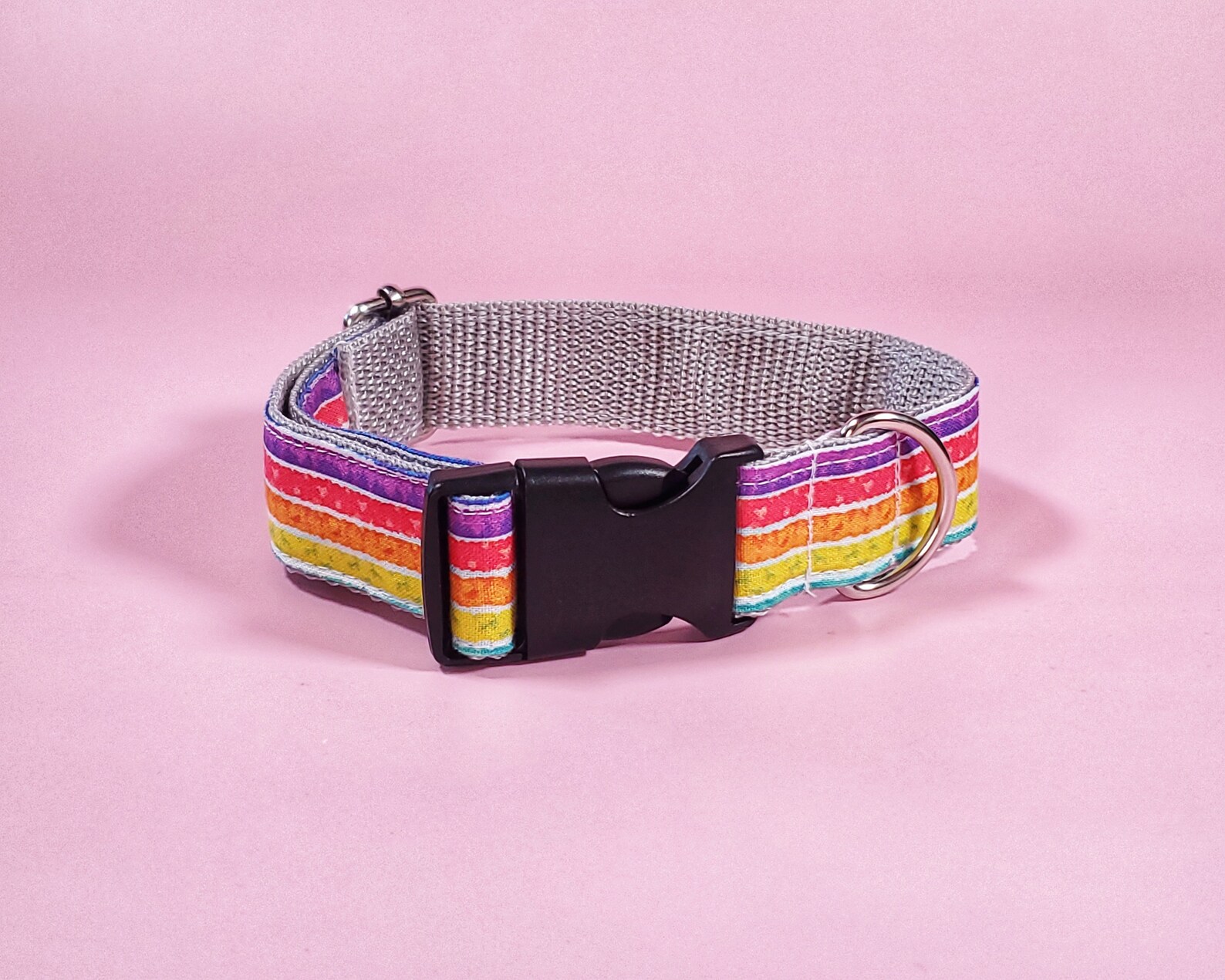 Rainbow Dog Collar Dog Collar and Leash Dog Collar With Etsy