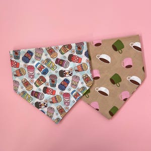 Disney Dog Bandana, Mickey Mouse Dog Bandana, Minnie Mouse Dog Bandana, Coffee Dog Bandana, Donald Dog Bandana, Reversible Custom Dog Scarf