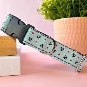 Nautical Dog Collar, Anchor dog collar, Custom Dog Collar, Blue Dog Collar, Boy Dog Collar, Medium Dog collar, Sailboat Collar, Dog Collar