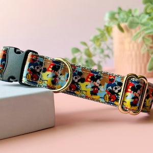 Disney Dog Collar, Mickey Dog Collar, Minnie Dog Collar, Heavy duty dog collar, Cute dog collar, Character Dog Collar, Adjustable Pet Collar