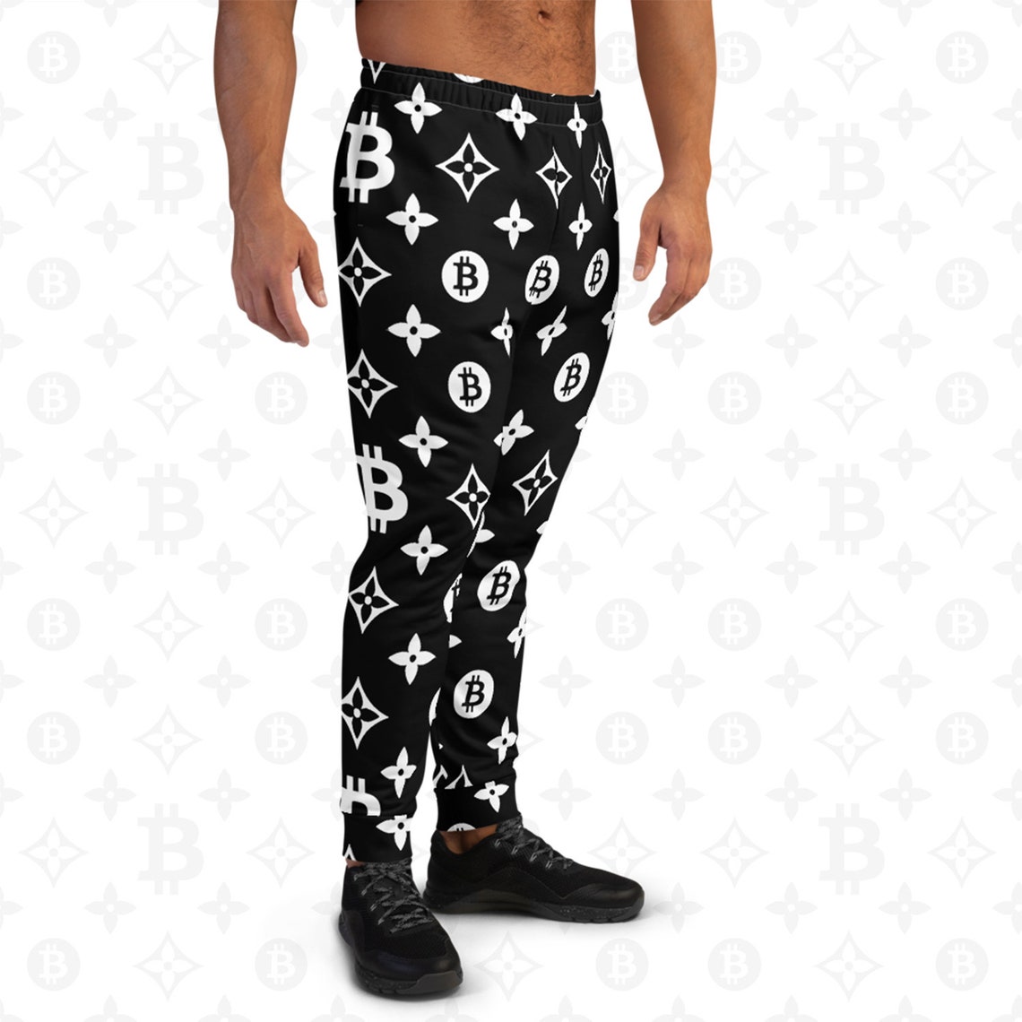 Custom Design Bitcoin Joggers | Etsy