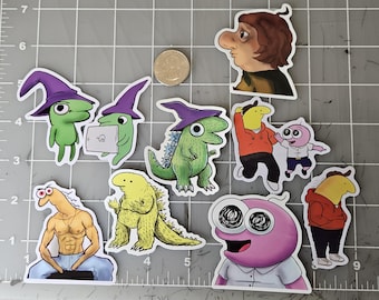 Aún más pegatinas de criaturas sonrientes de 2,5"