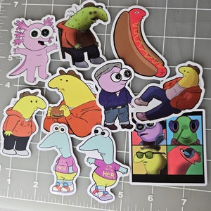 Smiling pals silly critters stickers 2.5"