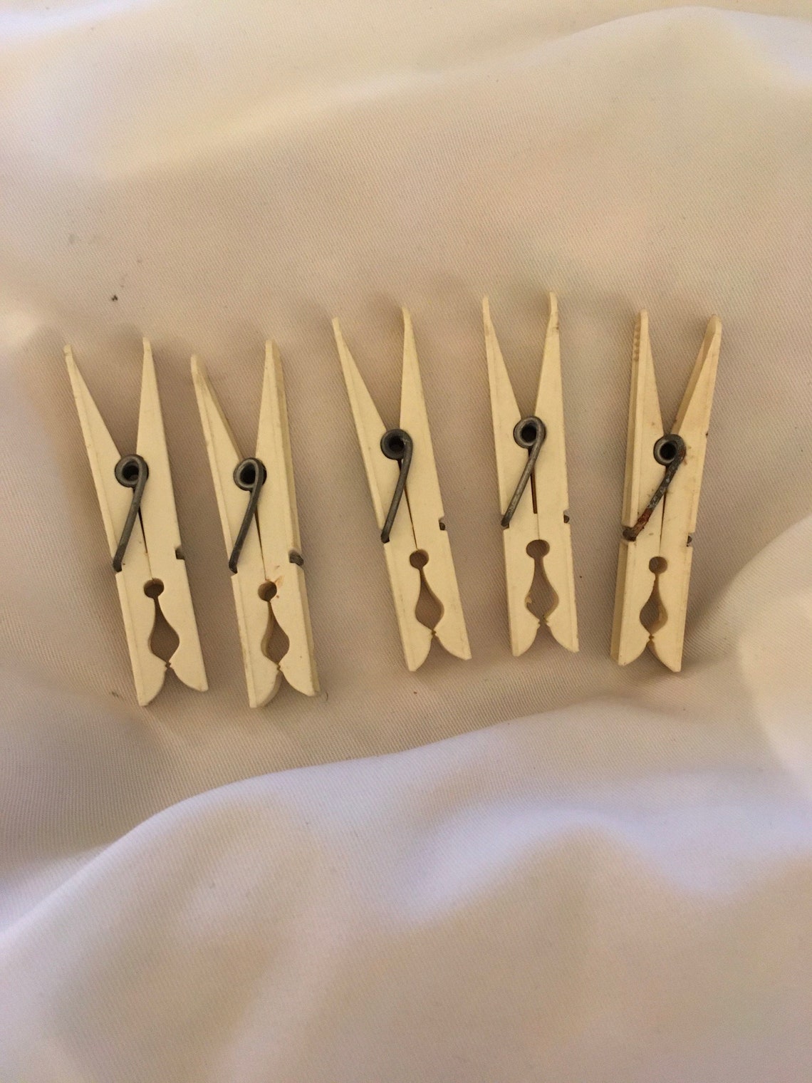 Set of Vintage Plastic Red White and Blue Clothespins Etsy