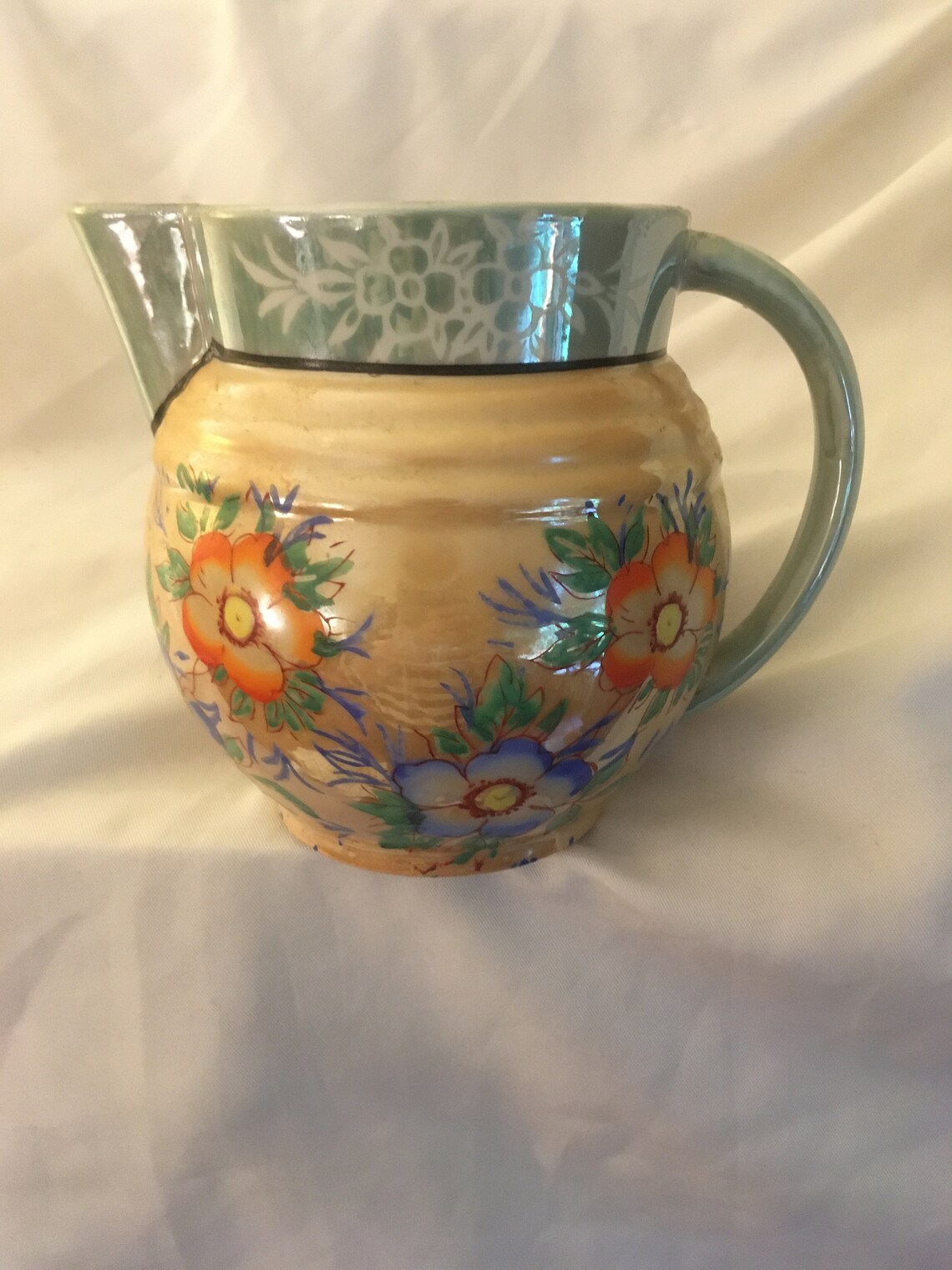 Vintage Lusterware Made in Japan Pitcher Etsy