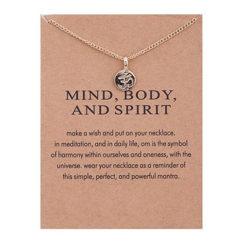 Custom Designed MIND BODY and SPIRIT Necklace with card  Etsy