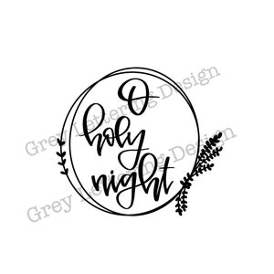 Oh Holy Night Digital Download. KaleidaCuts Lettering.