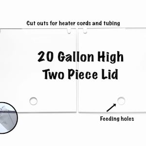 20 Gallon HIGH Clear Polycarbonate Aquarium Lid. Check Compatible Tank Below